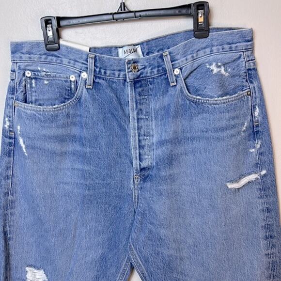 NWT Agolde 90s mid rise loose fit jeans in Fallout wash - Picture 6 of 13